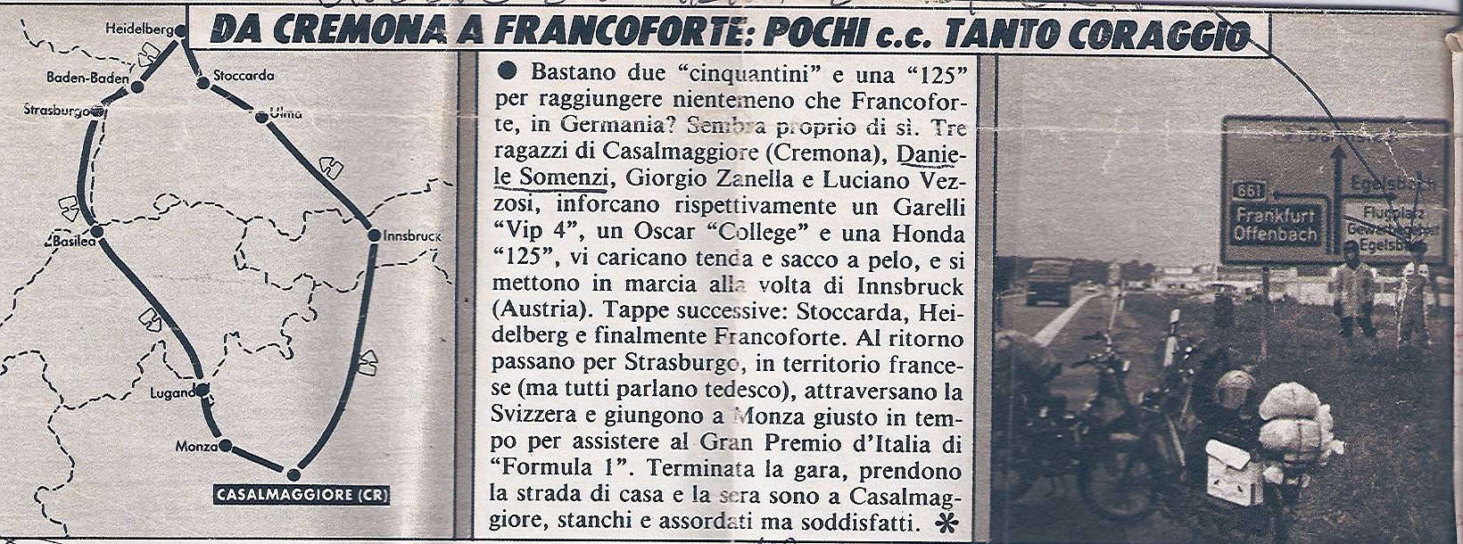 articolo sul mensile Tuttomoto