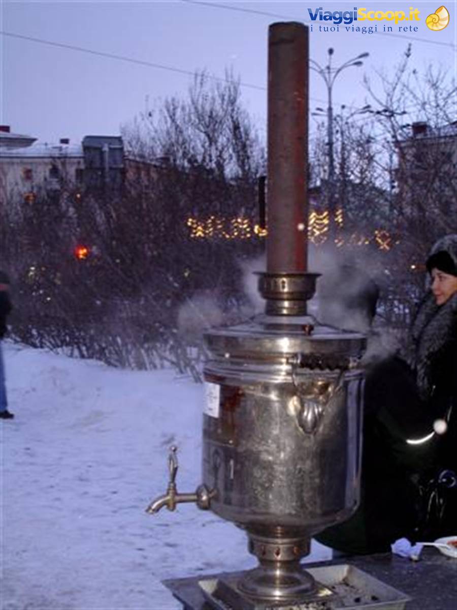 Il servizio di samovar all'aperto