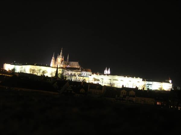 Praga - castello in notturna