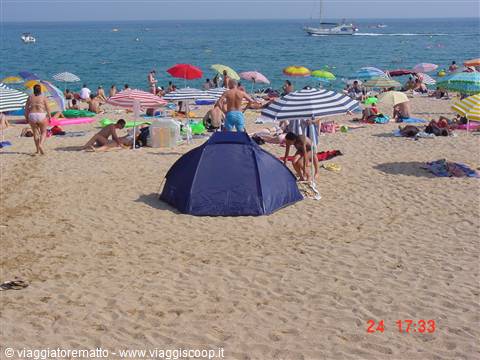 Lloret de mar - tenda in spiaggia!!