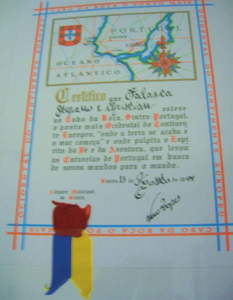 Capo de Roha - certificato