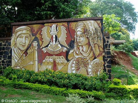 murales che testimonia la forte presenza della comunità siriana in Paraguay