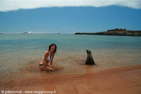 Io e il leone marino dopo il gioco