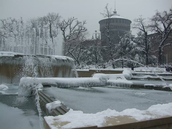 La fontana del Castello Sforzesco
