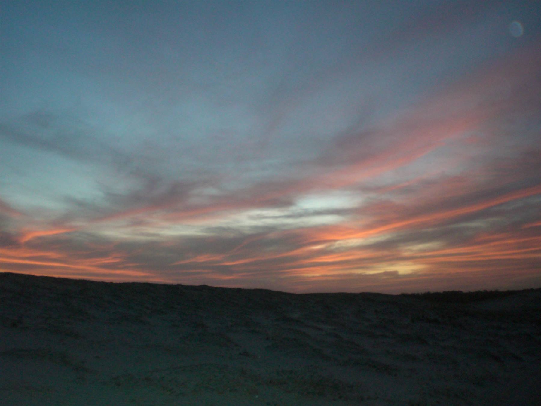 tramonto sulle dune