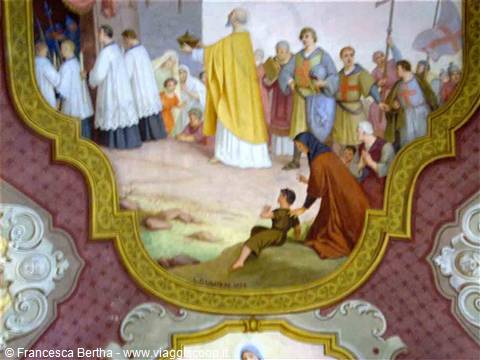 L'affresco raffigurante il ritorno dei soldati dalla Prima Crociata