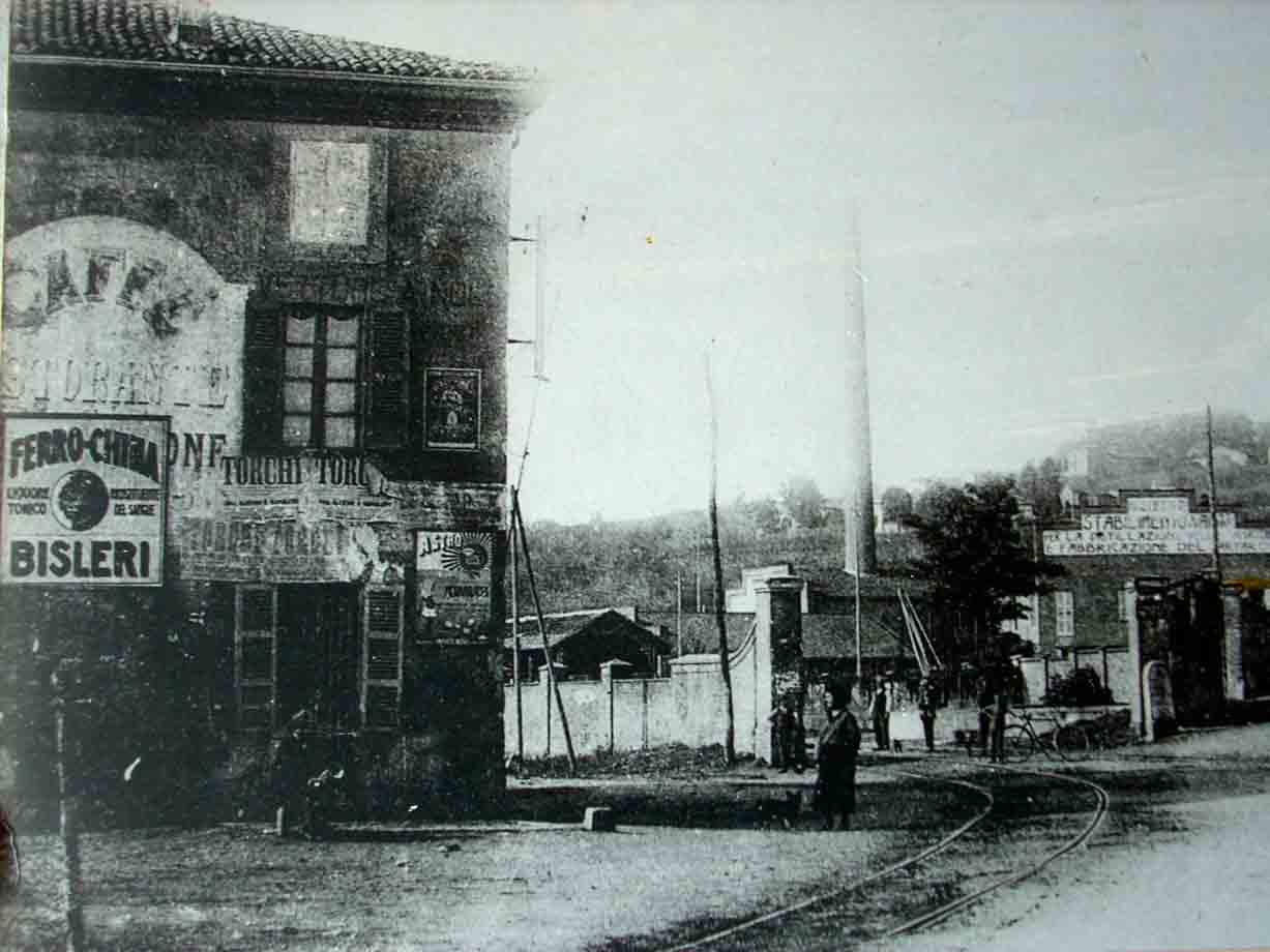 Una foto storica del Caffè del Tranvai