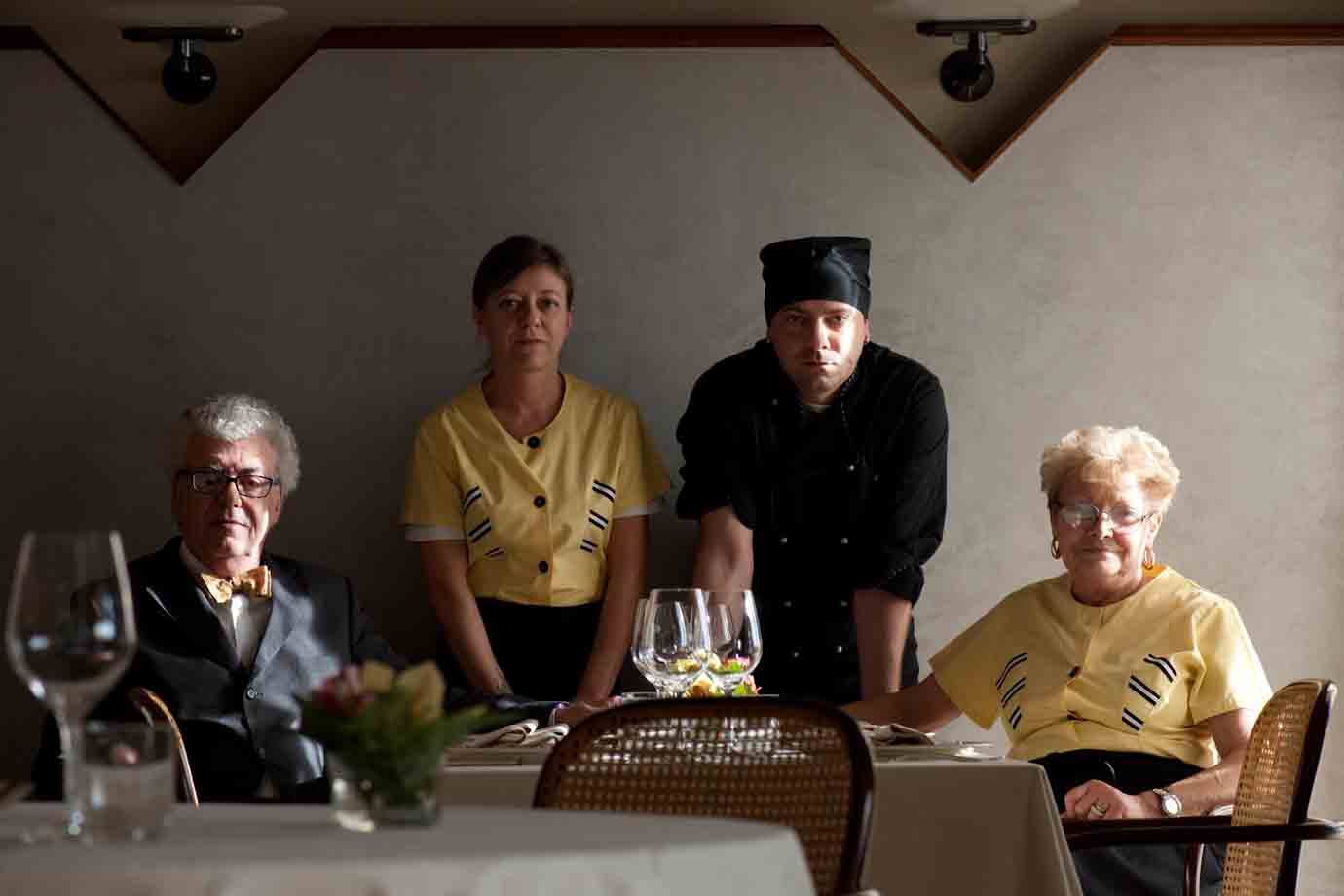 La famiglia Cornero, titolari del Ristorante La Fioraia di Castello di Annone