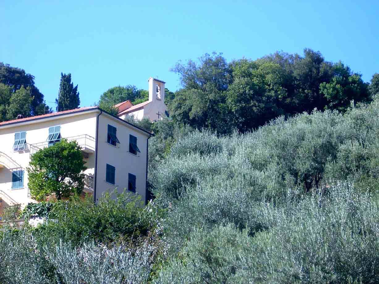 La Chiesa della Madonna degli Angeli che s'intravede tra gli ulivi