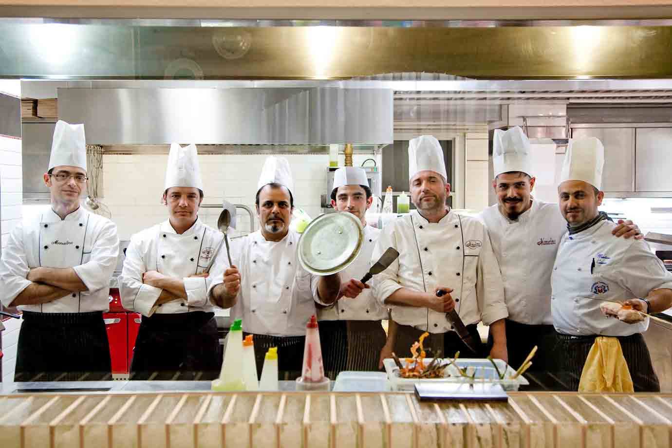 I cuochi del Ristorante Manuelina