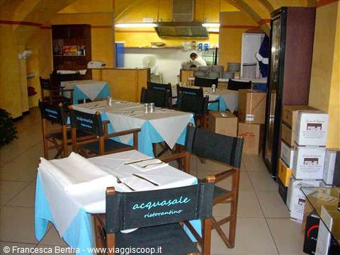 La sala del Ristorante Acquasale