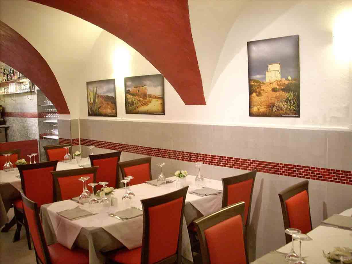 Nella sala del Ristorante Cibus