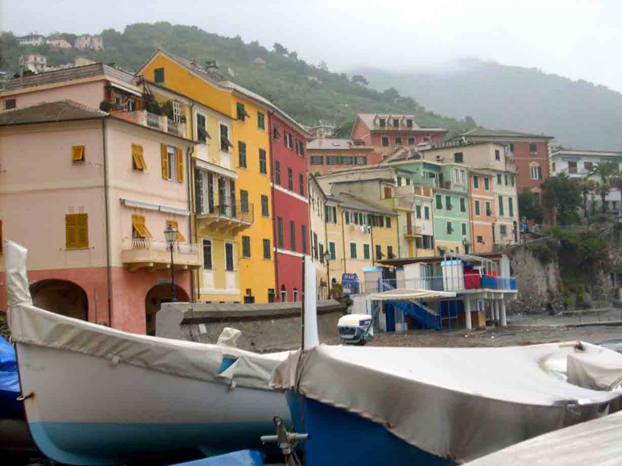 Veduta sulle case colorate