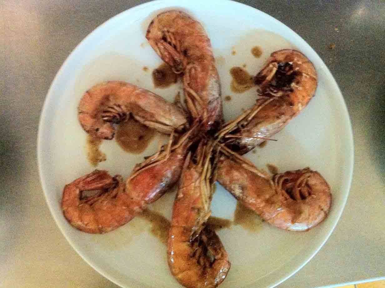 Prelibatezze del Ristorante Pizzeria Tira e Molla: i gamberoni al cognac