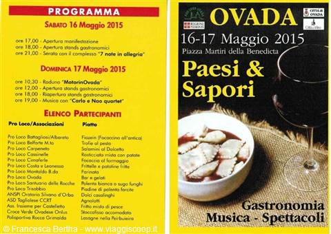 PAESI E SAPORI - OVADA (Alessandria) 16-17 Maggio 2015