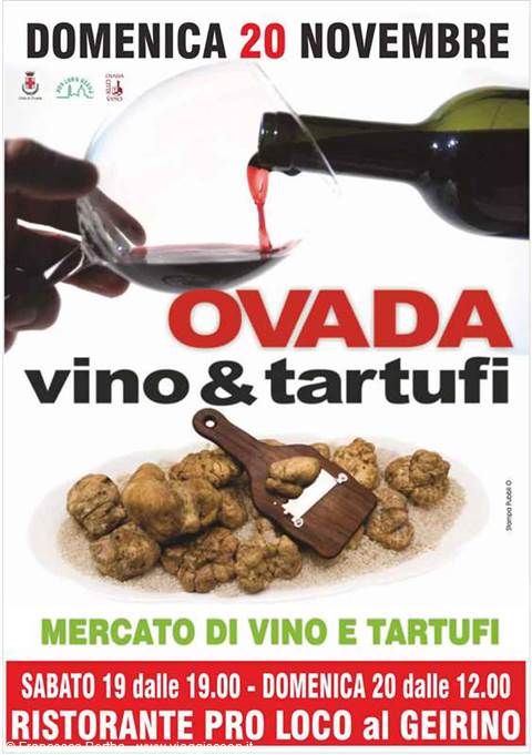 Ovada: Vino e Tartufi – sabato 19 e domenica 20 novembre 2016 Ovada (AL)