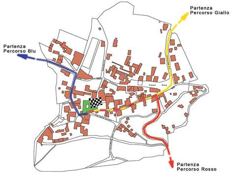 I Percorsi ciclo-podistici di Grognardo: blu, rosso, giallo e arancione