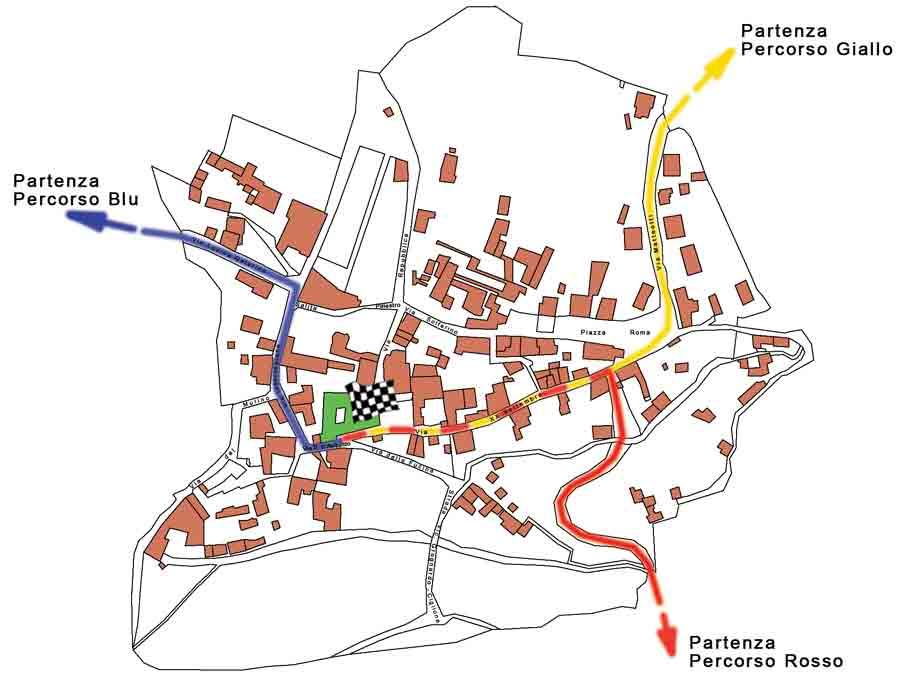 I Percorsi ciclo-podistici di Grognardo: blu, rosso, giallo e arancione