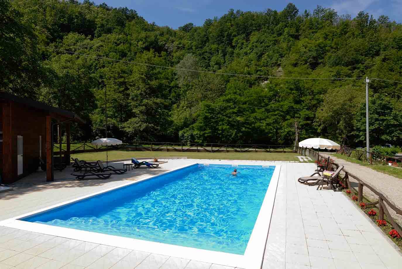 La piscina presso l'Agriturismo Casa Castellini