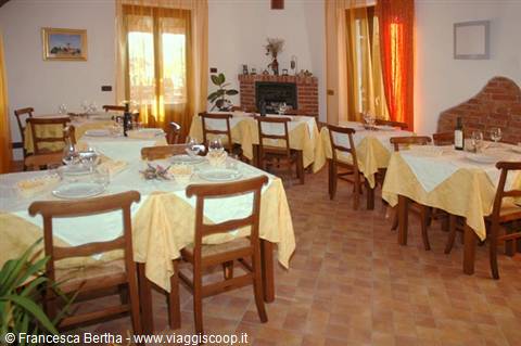 La sala dell'Agriturismo Al Chiar di Luna, Cà Bensi