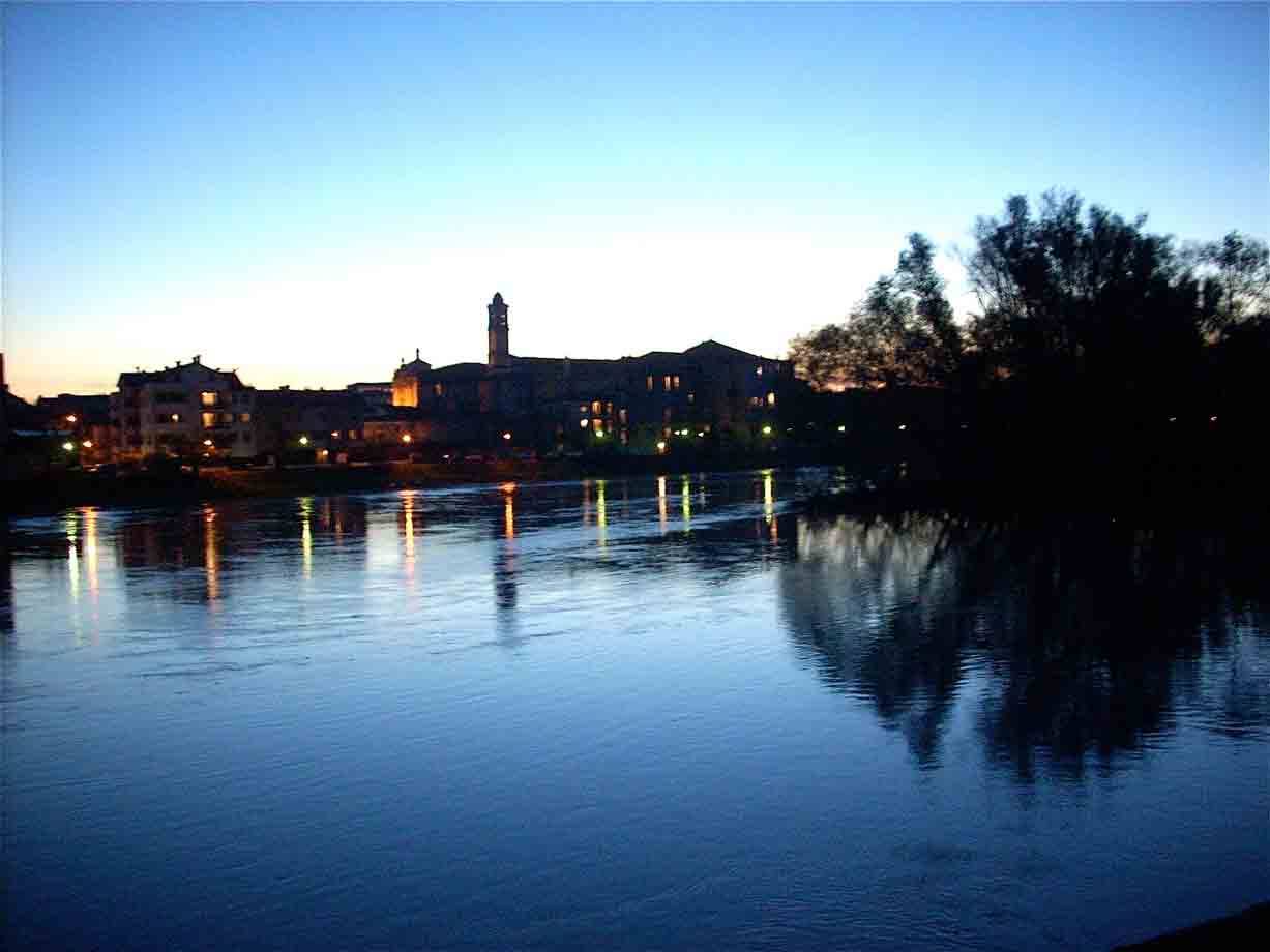 Il fiume Adda visto dal Ponte di Lodi