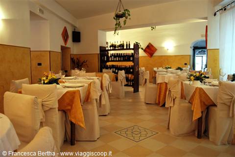 Nelle sale del Ristorante Bunet
