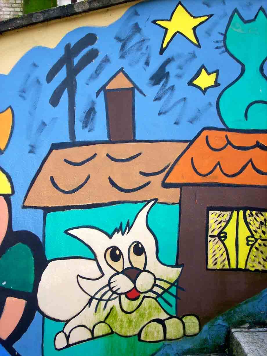Graffiti realizzati dai ragazzi dell'Oratorio