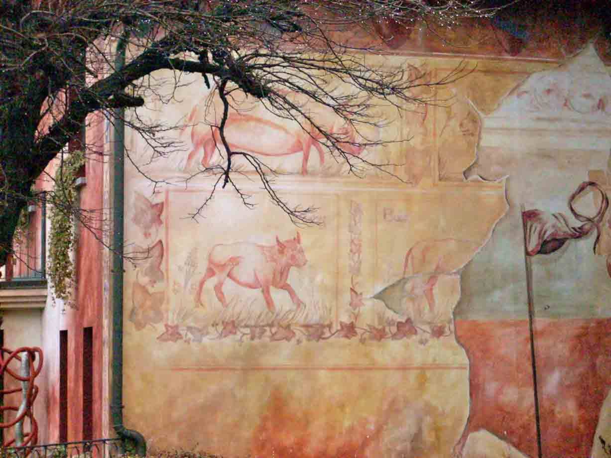Ristorante Porcospino, affreschi di Ennio Chiri