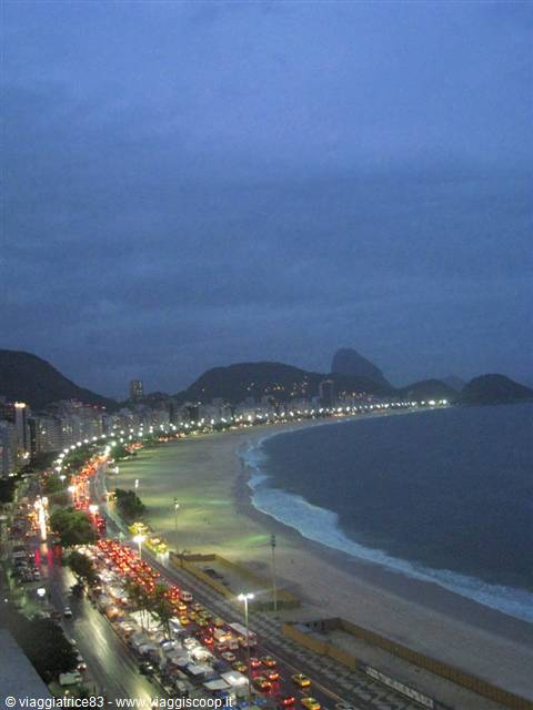 Splendida vista su Copacabana dal Miramar Palace di Rio de Janeiro