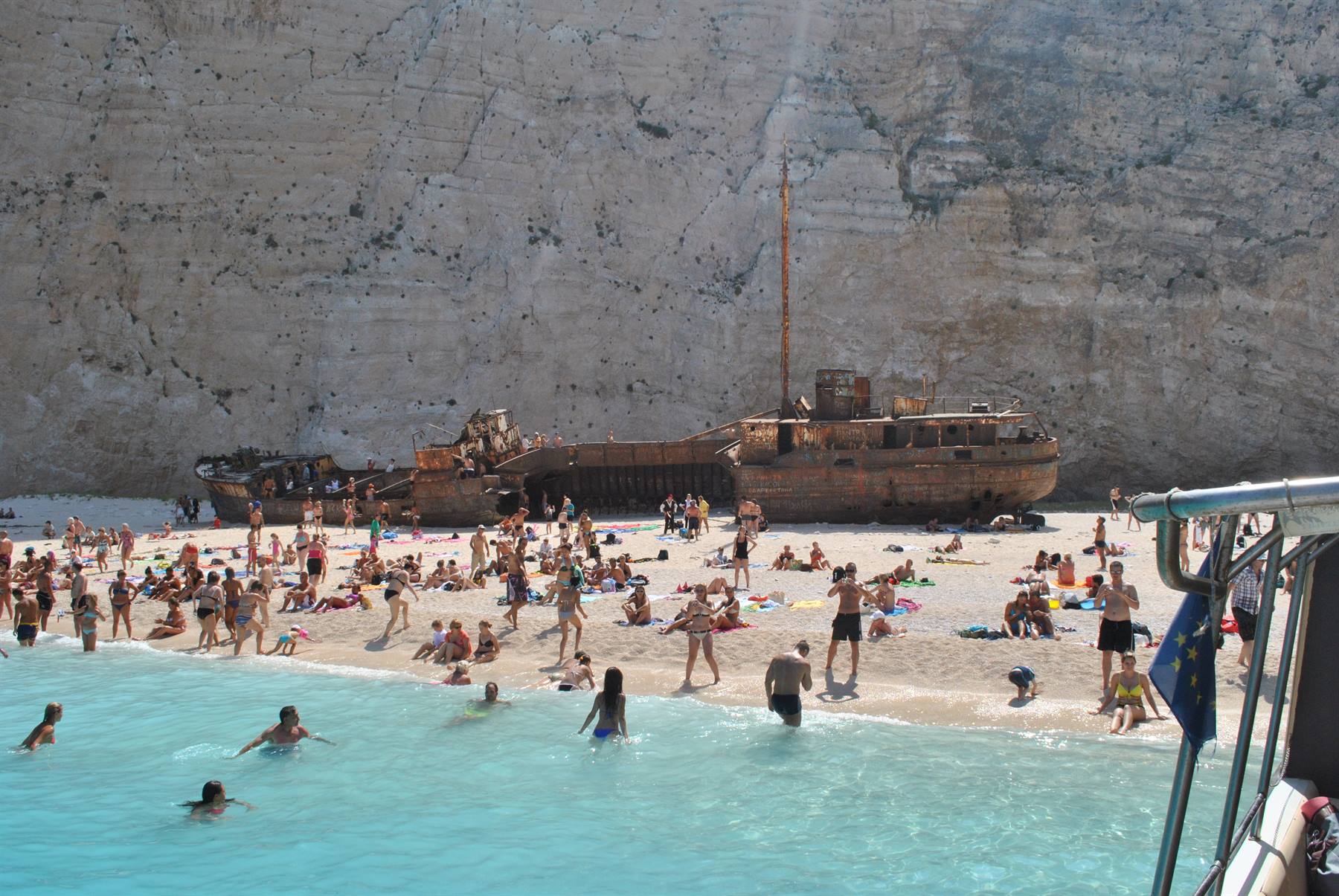 spiaggia del relitto a Zante
