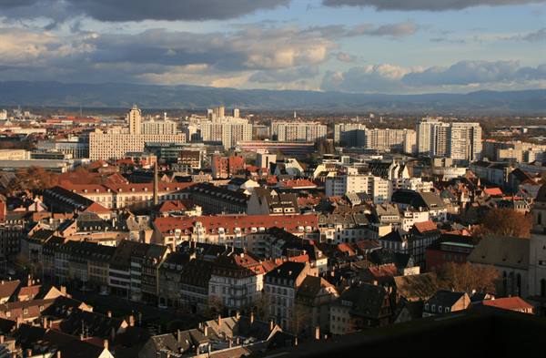 Strasburgo panorama dalla terrazza della cattedrale