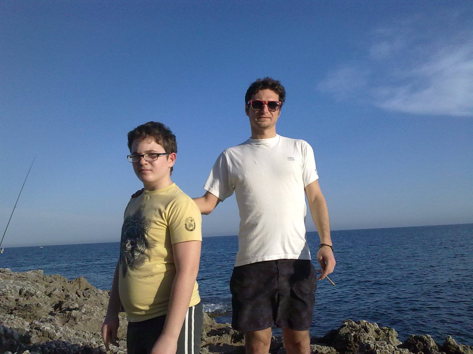 Al faro Teo e il mister - San Felice Circeo