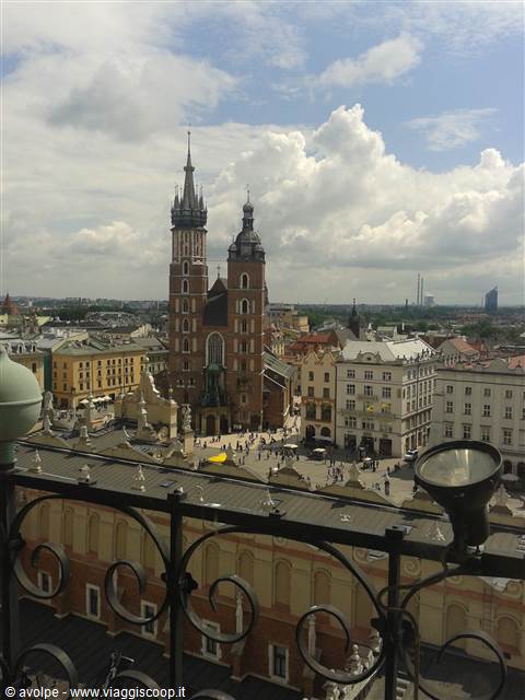 Piazza del mercato, Rynek Glowny, vista dal Municipio