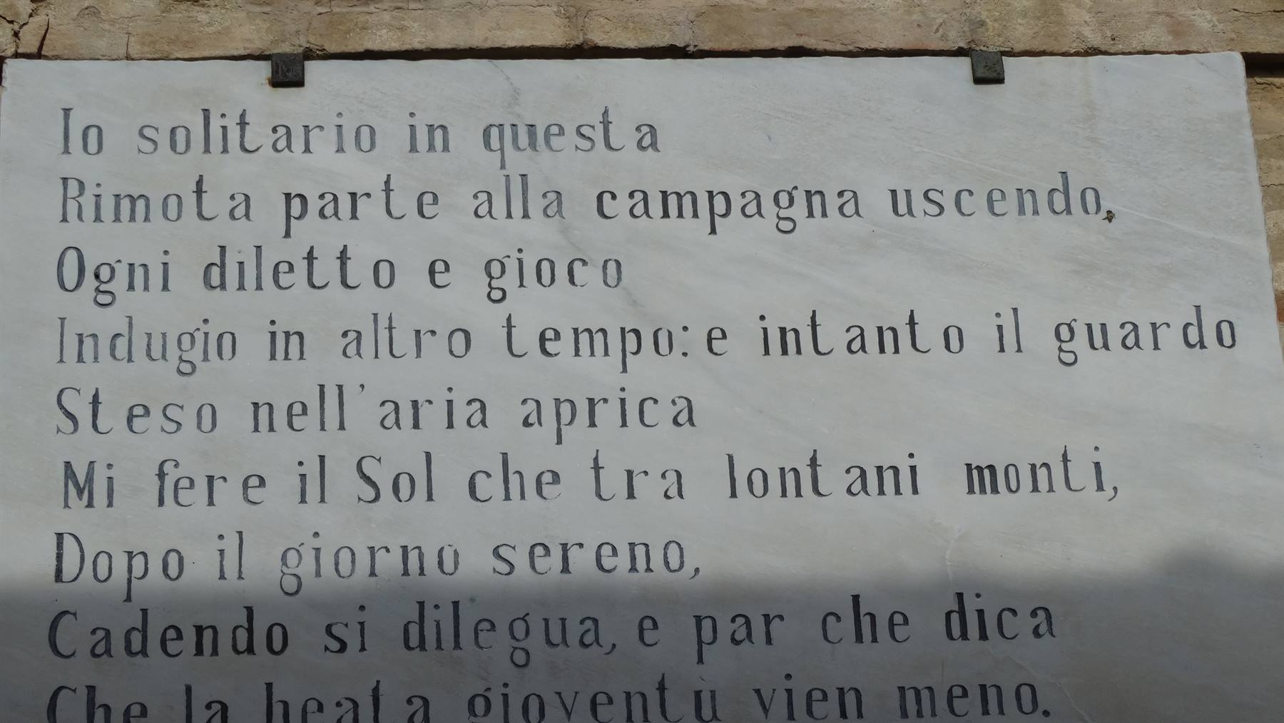 ..Il passero solitario...A Recanati.