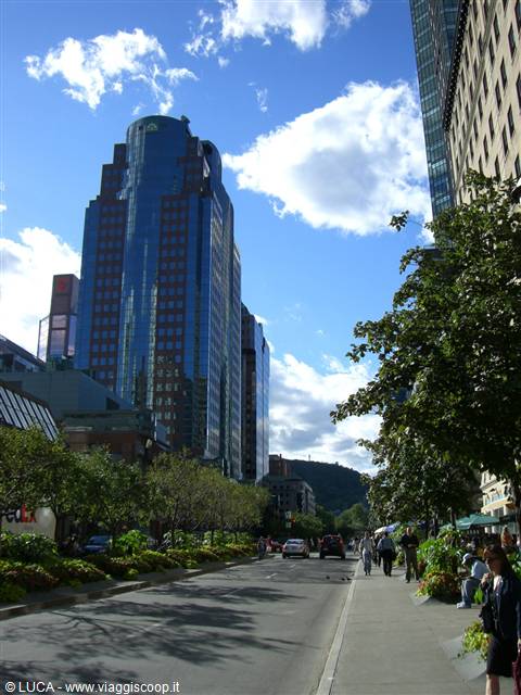 Centro città - Nello sfondo il Mont-Royal