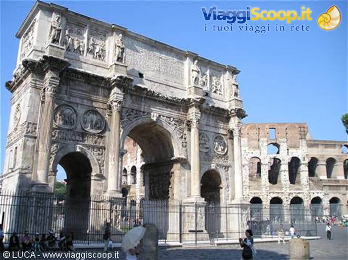 L'arco di Costantino ed il Colosseo