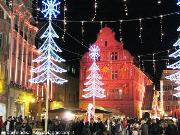 Mulhouse - piazza illuminata