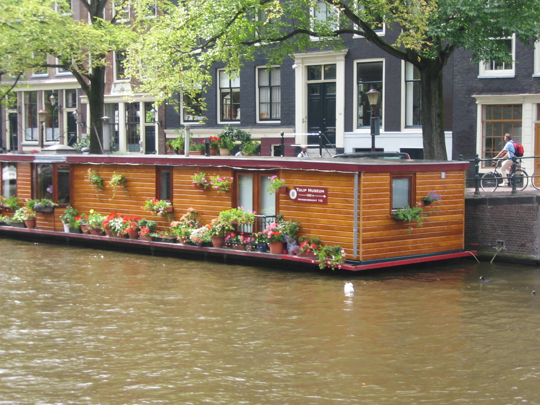 houseboat in Amsterdam