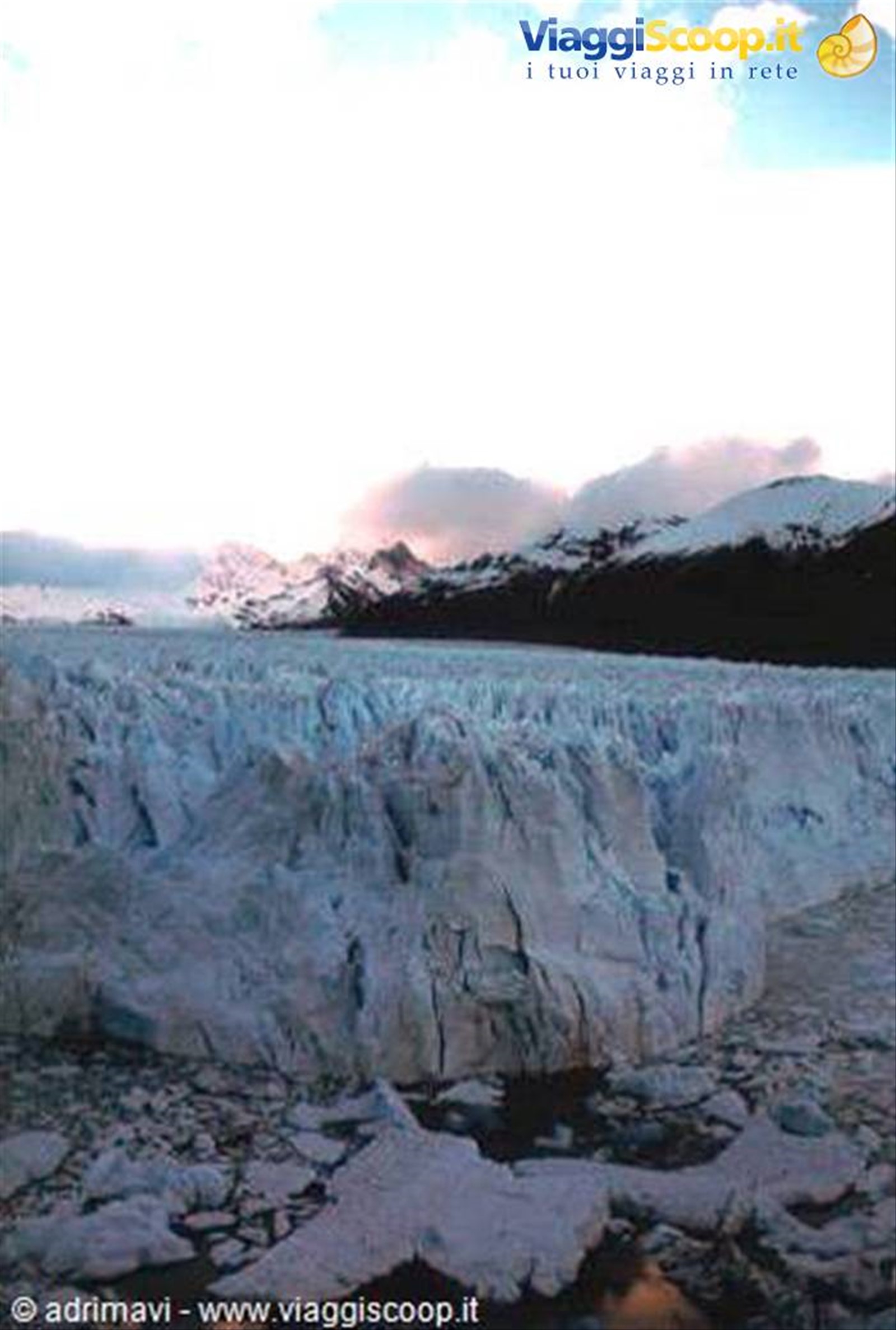 tramonto sul Perito Moreno