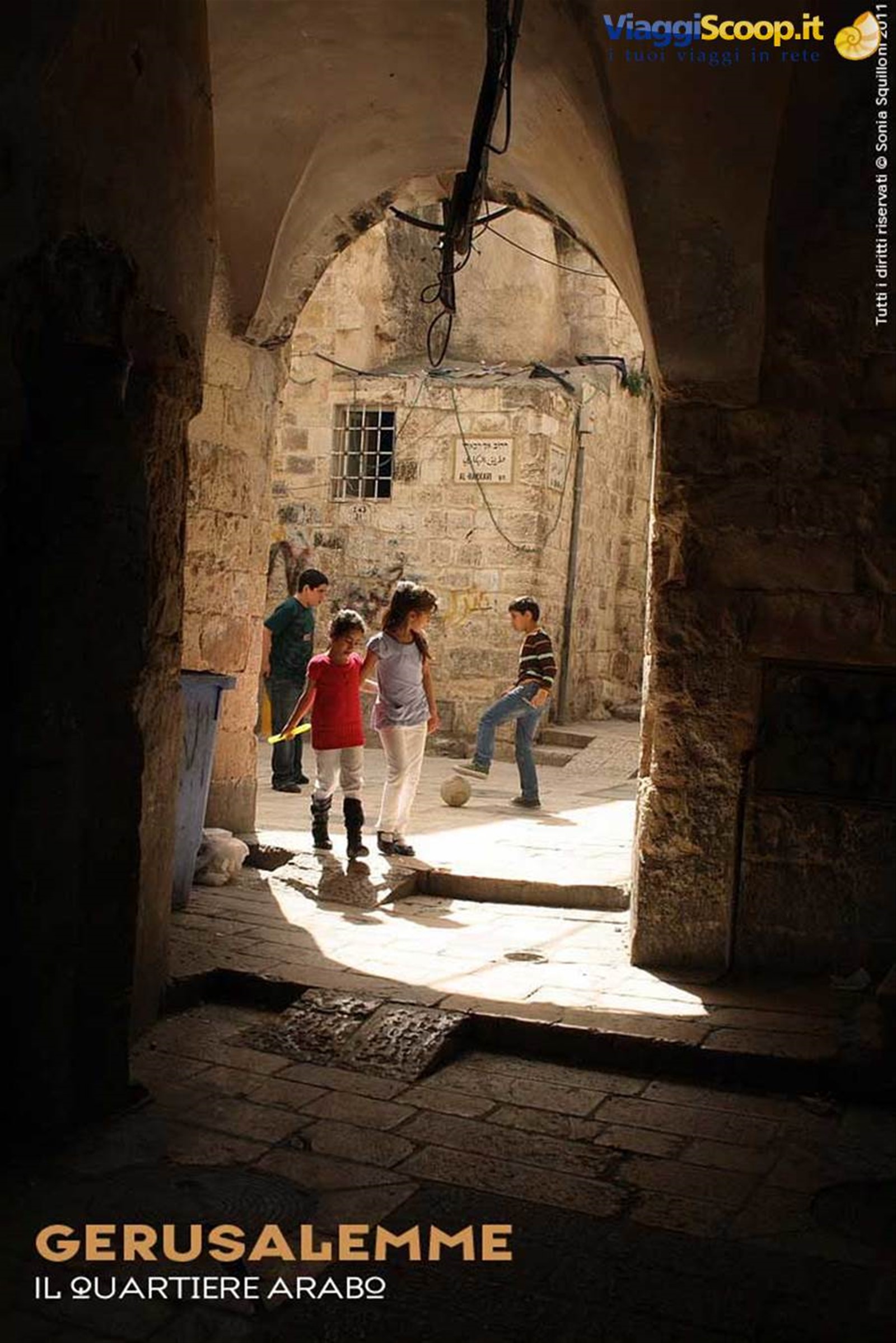 Gerusalemme, bambini nel quartiere arabo