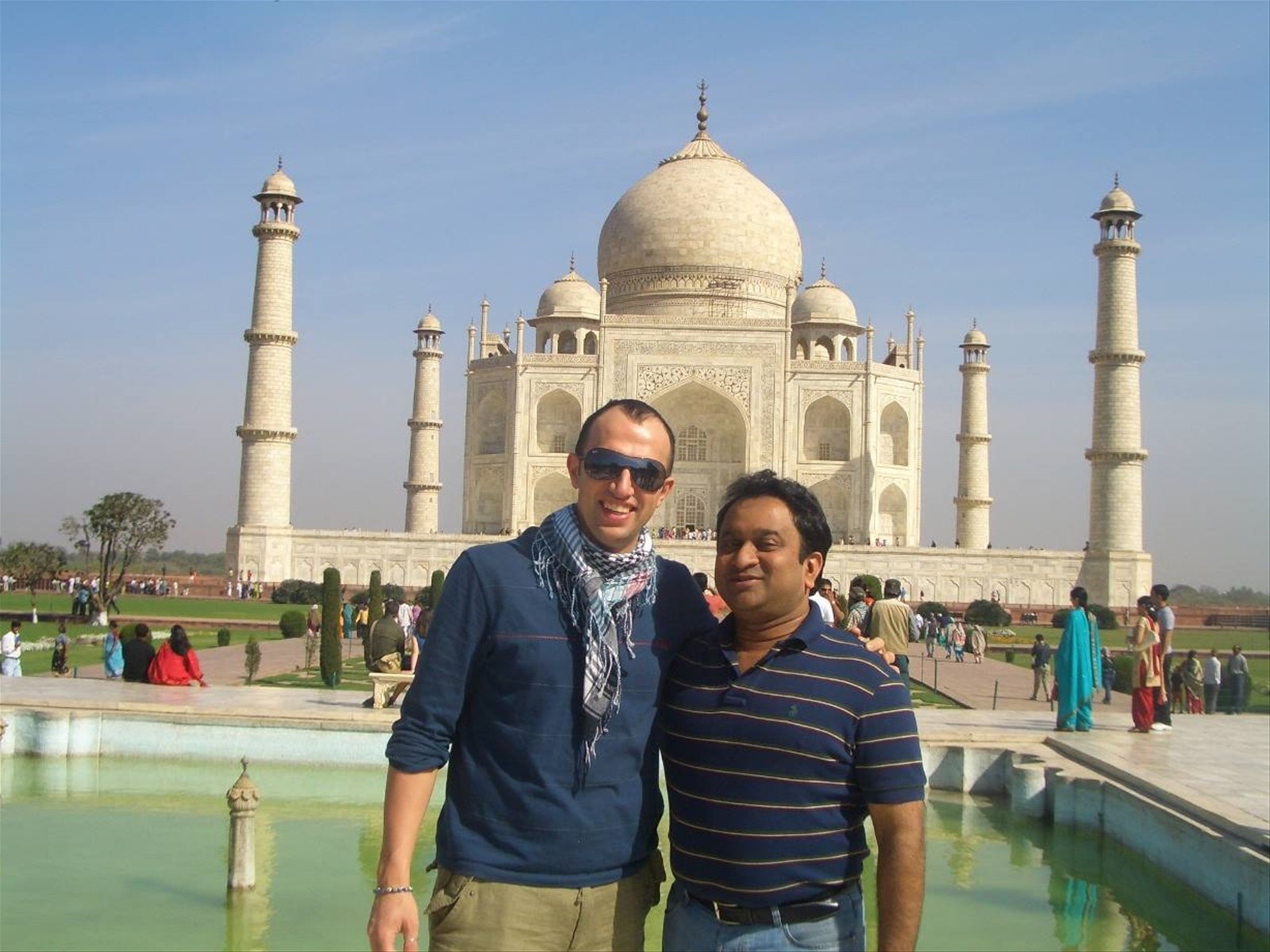 Io....con il mio amico Anay ....e il Taj Mahal