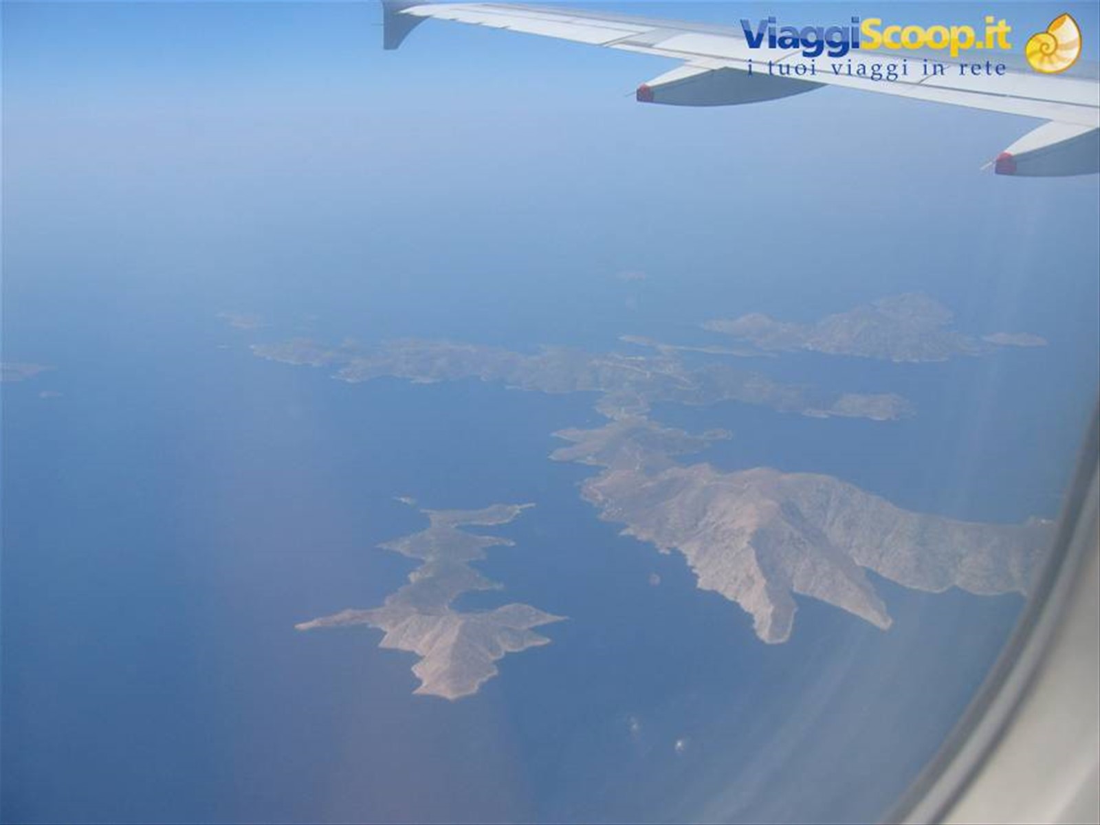 isole Mar Egeo dall'aereo