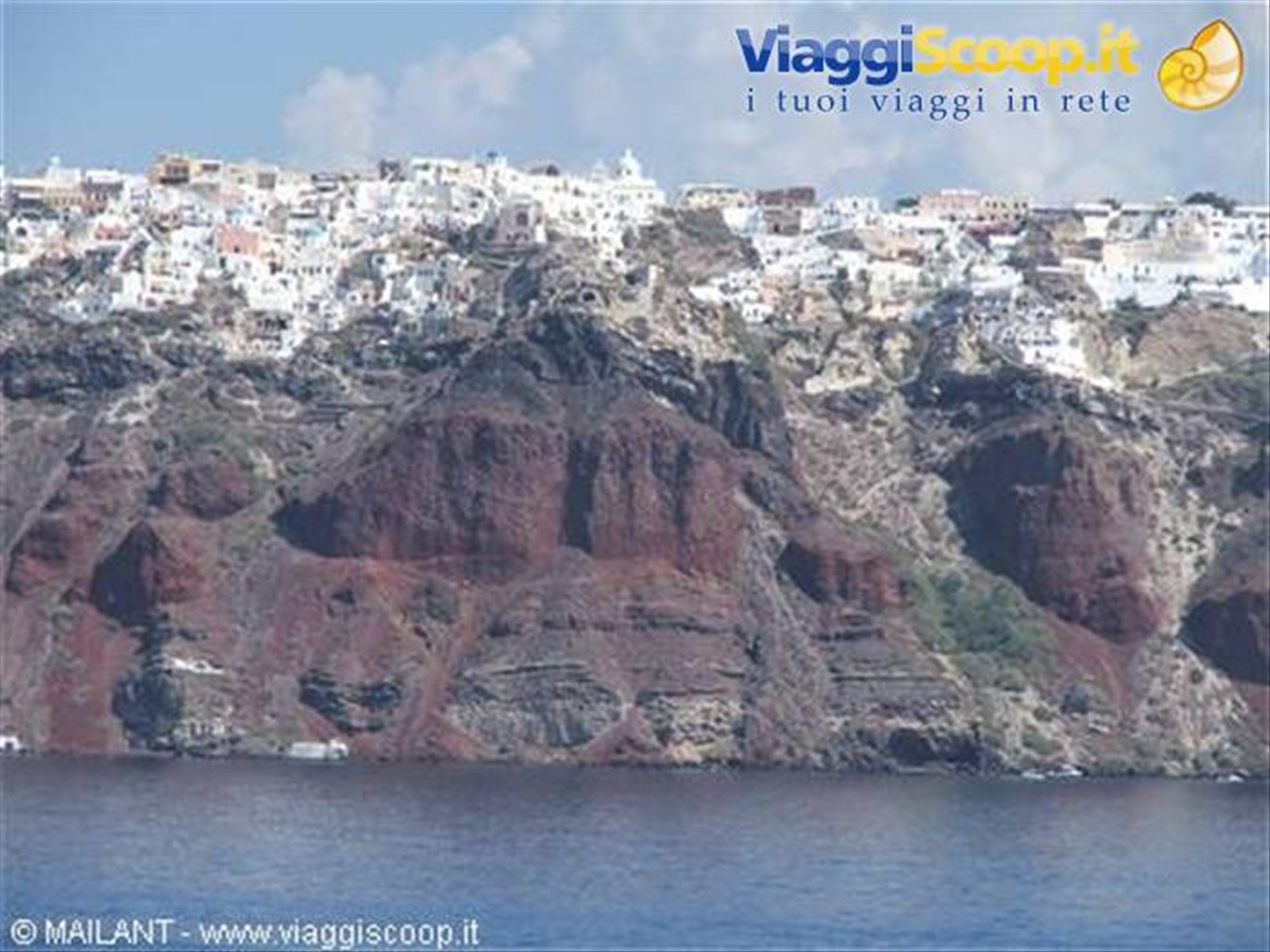 Veduta panoramica di Santorini