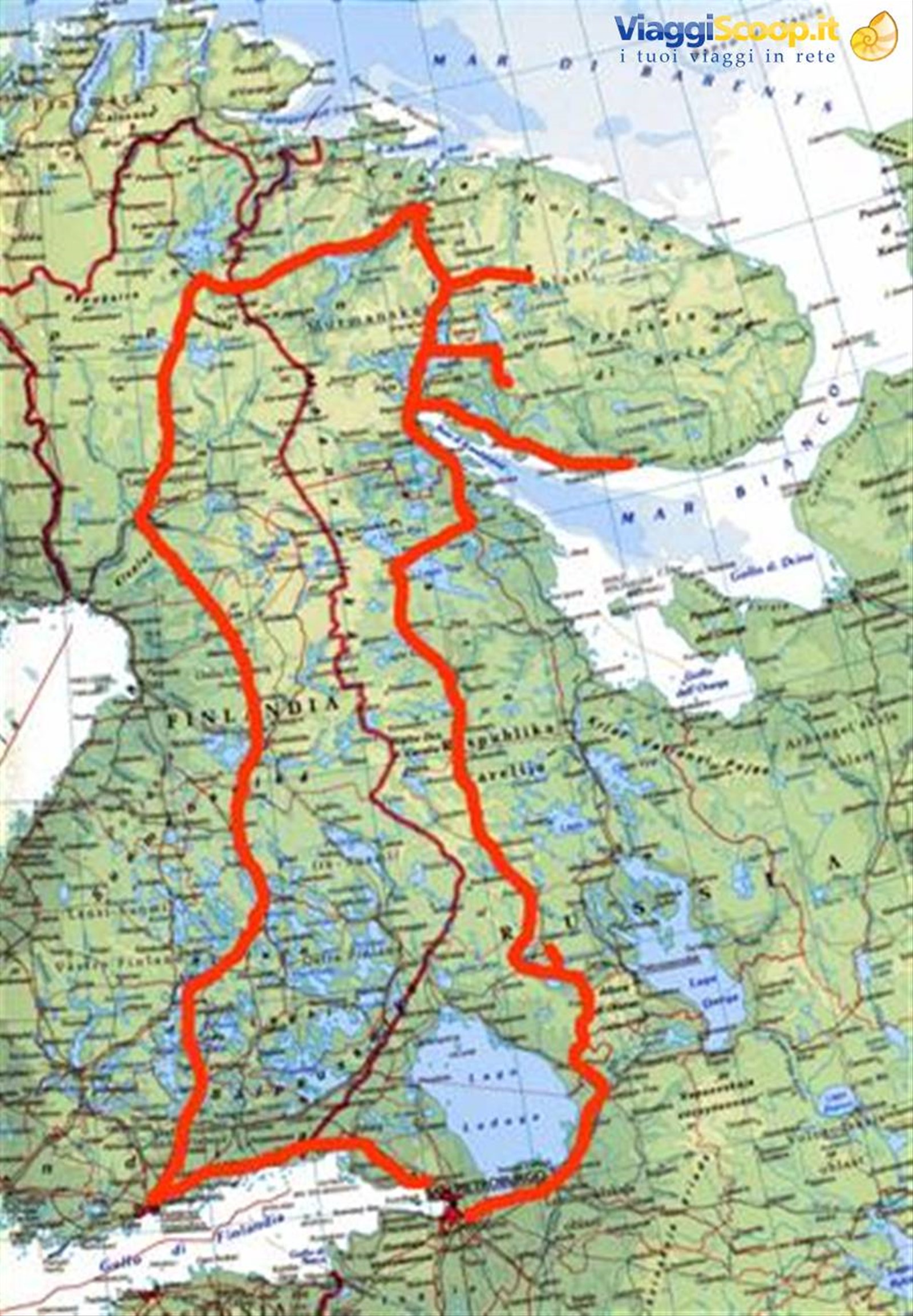 Il percorso: Karelia e Penisola di Kola. Ritorno dalla Finlandia