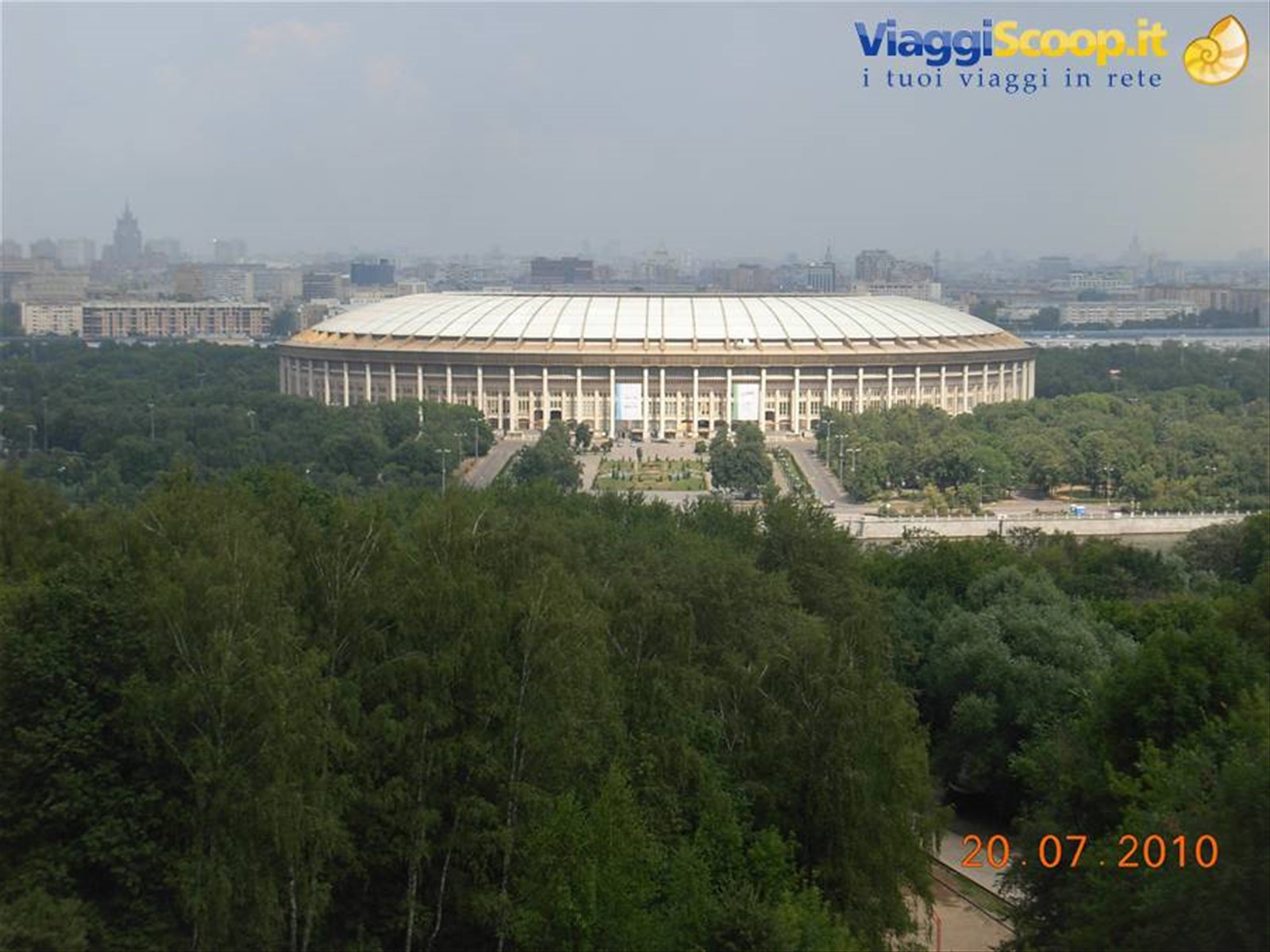 Mosca - vista dello stadio Luzhniki dal Vorobevye Gory