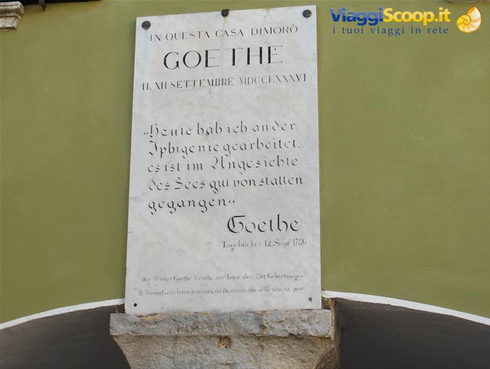 Casa dove dimorò Goethe
