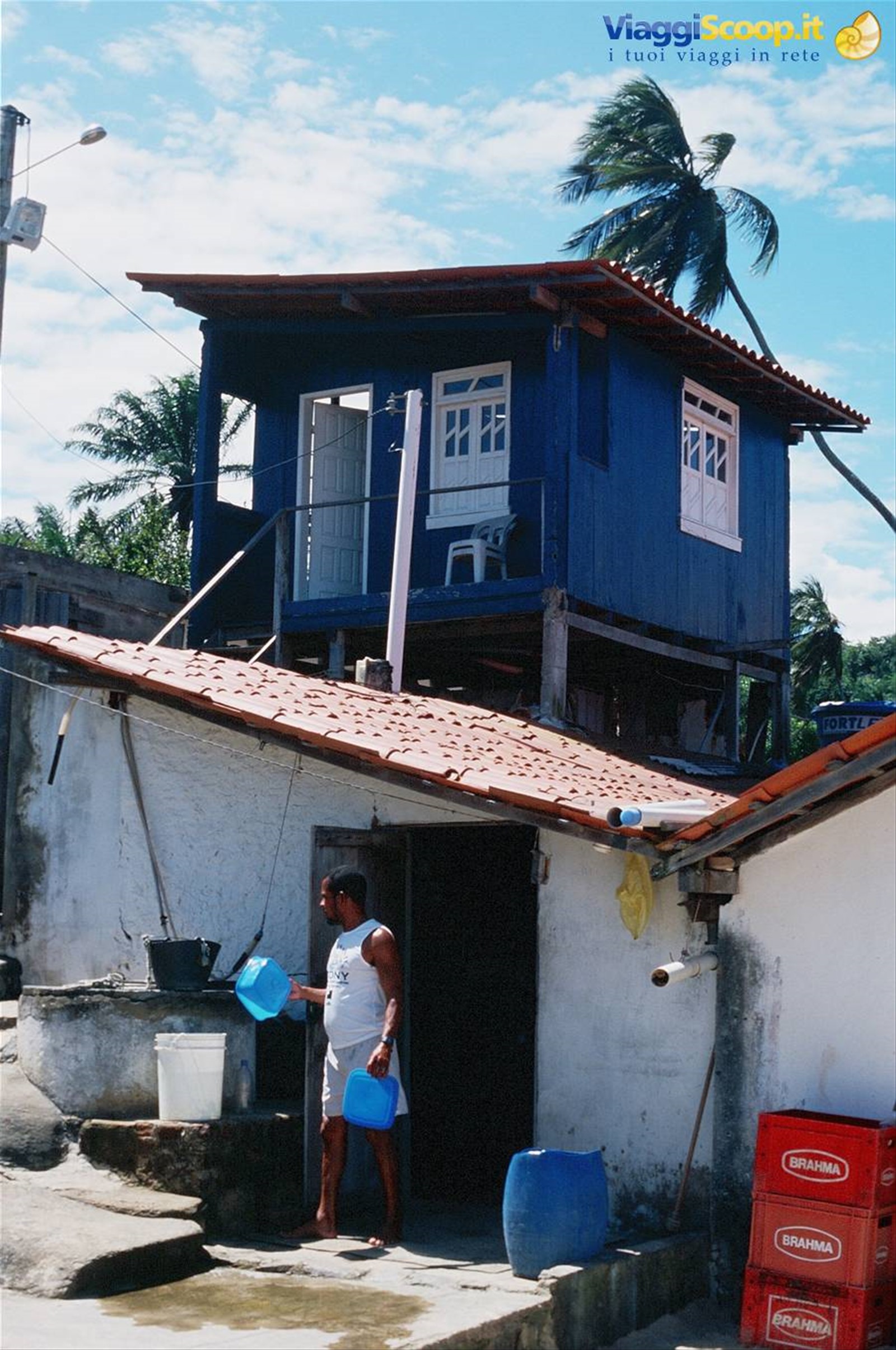 Una delle tante barracas de praia sulla "orla" ( la strada costiera di Salvador)