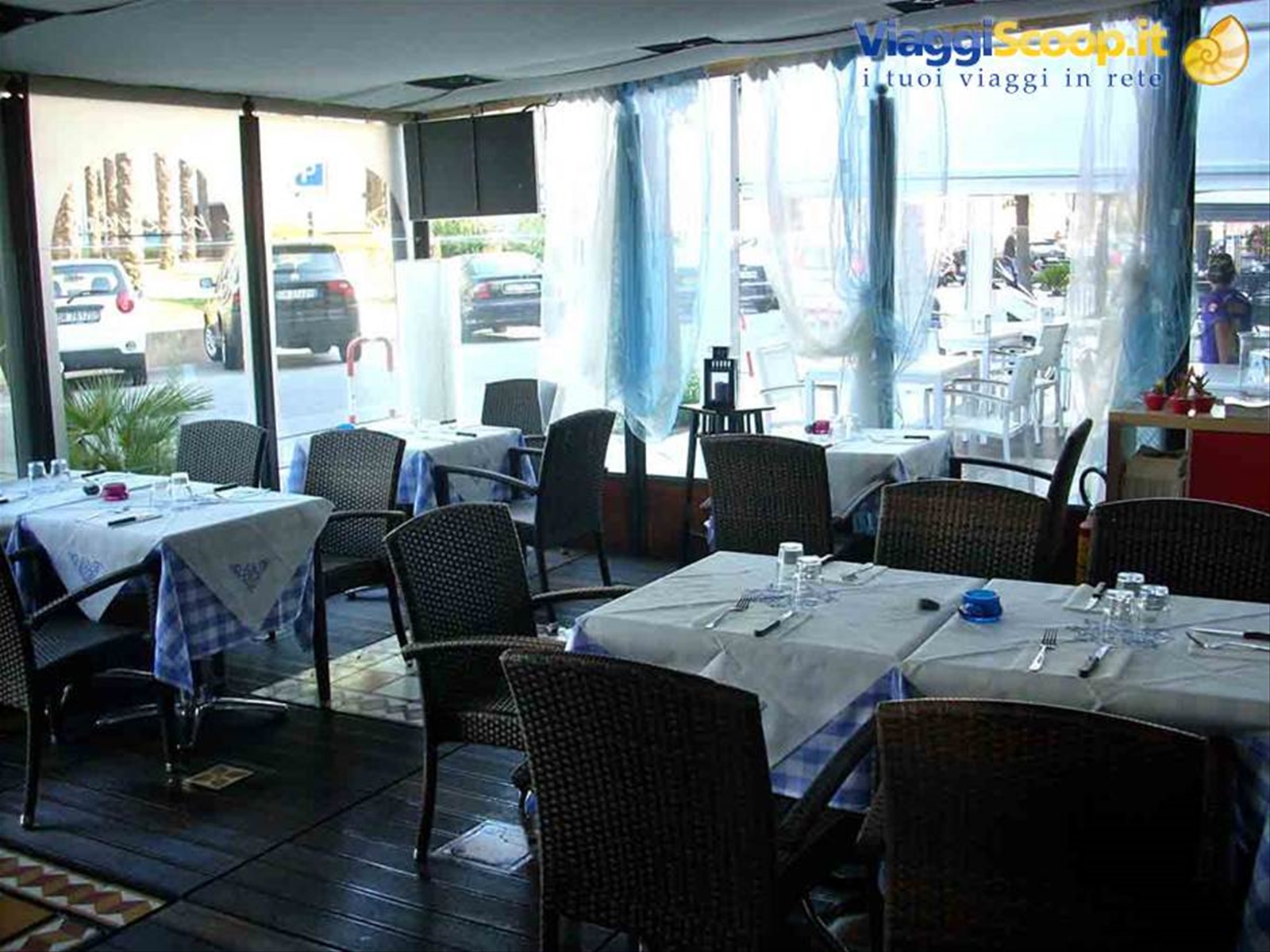 Nella veranda del Ristorante Acquasale