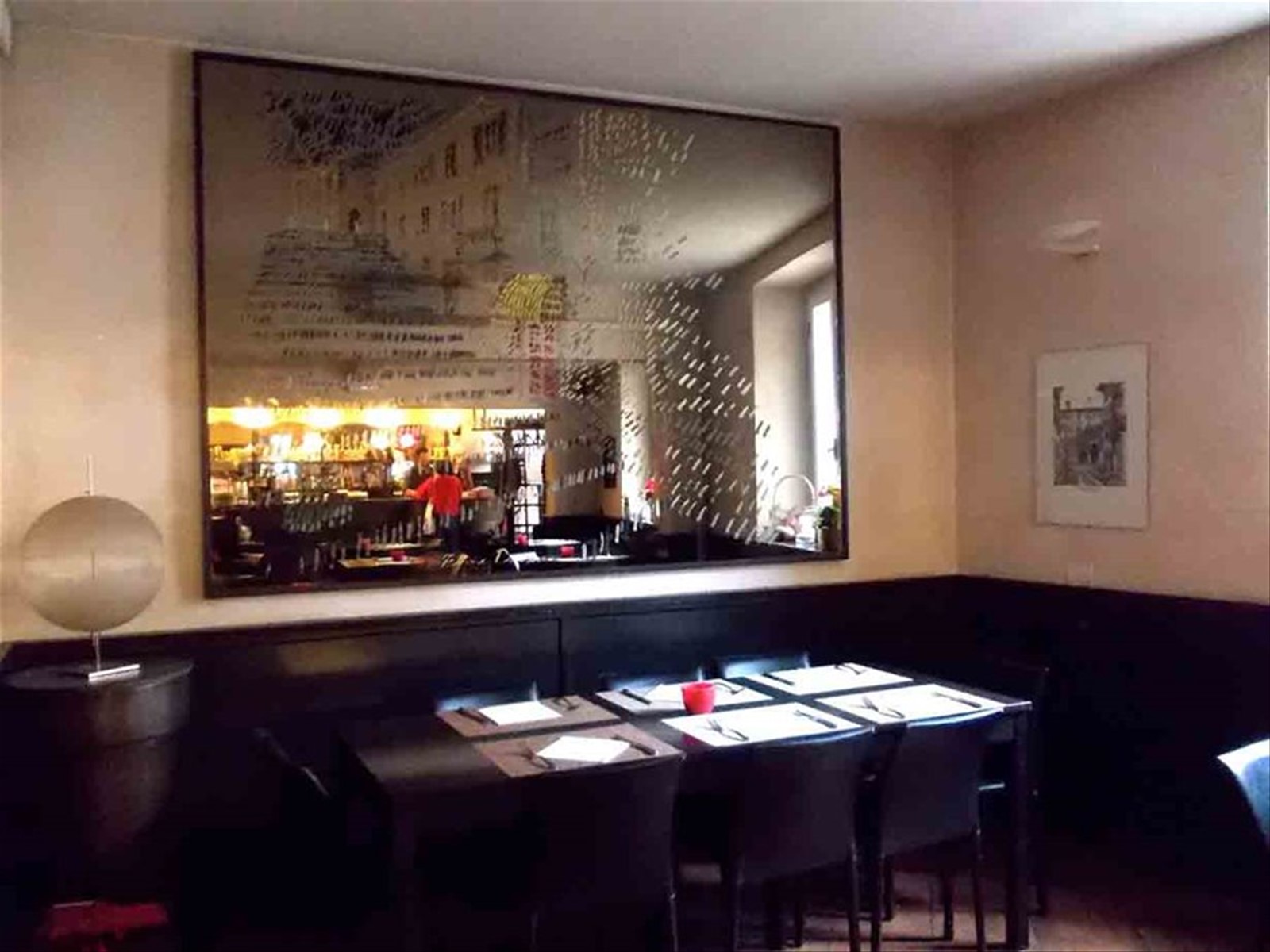 Nella sala del Ristorante Muntà di Ratt