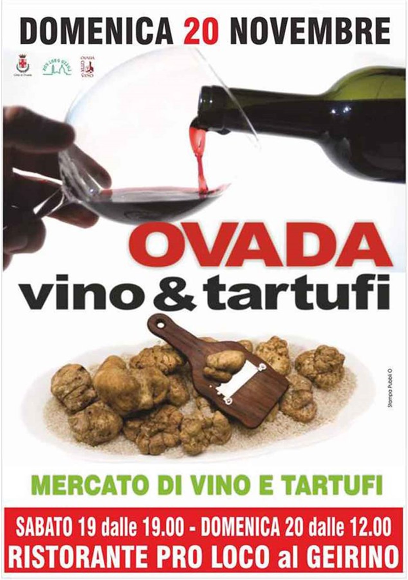 Ovada: Vino e Tartufi – sabato 19 e domenica 20 novembre 2016 Ovada (AL)